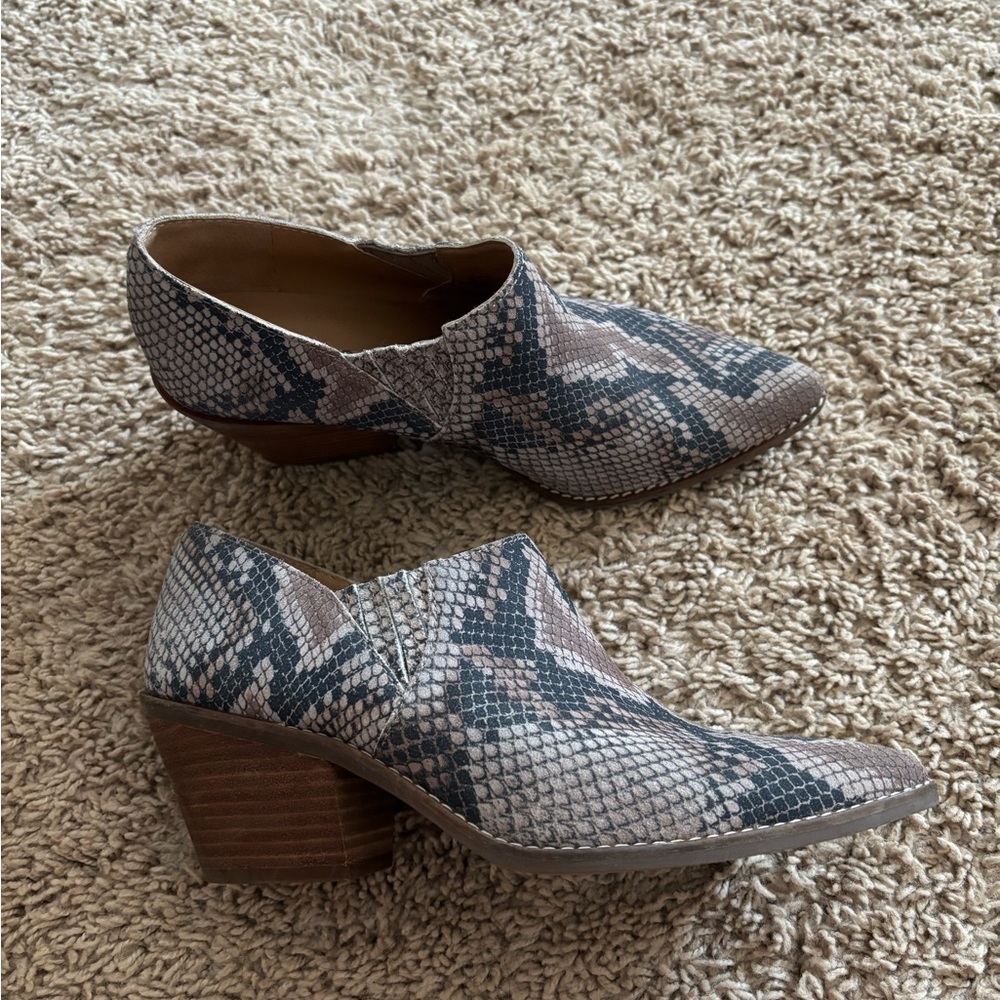 Lucky Brand Snakeskin Booties